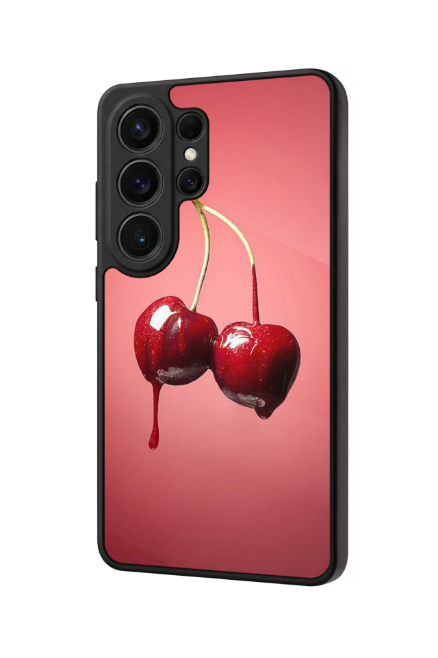 Samsung Galaxy S26 Ultra Uyumlu Kiraz Tasarımlı Glossy Premium Kılıf