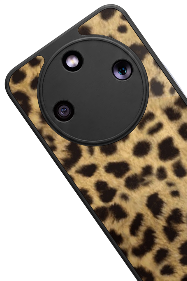 Honor Magic 8 Lite Uyumlu Leopar Tasarımlı Glossy Premium Kılıf