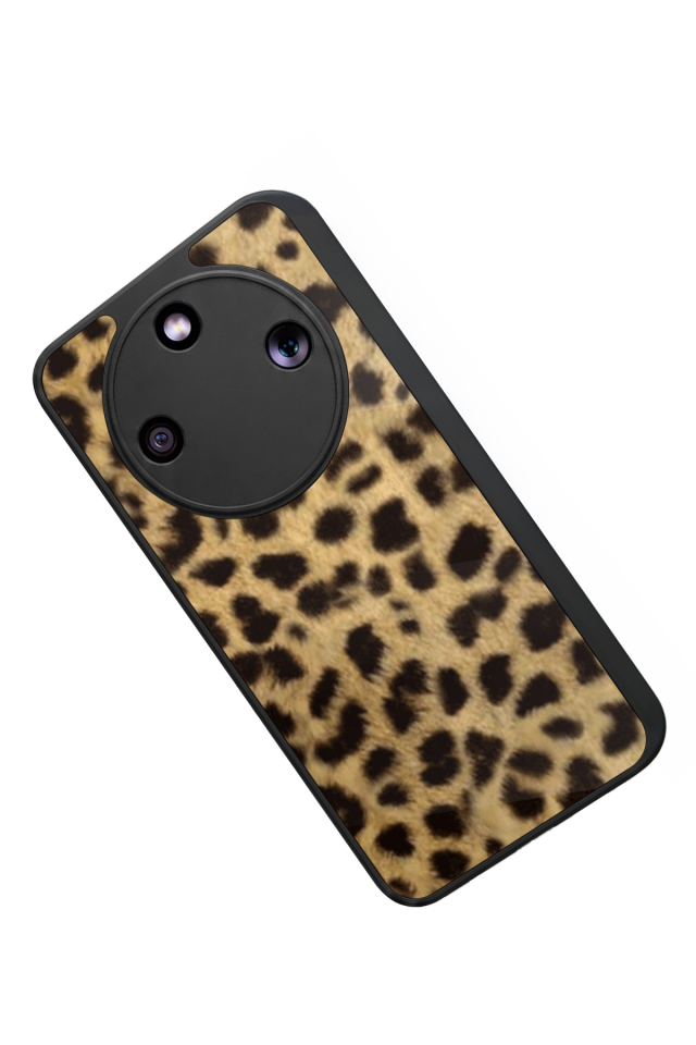 Honor Magic 8 Lite Uyumlu Leopar Tasarımlı Glossy Premium Kılıf