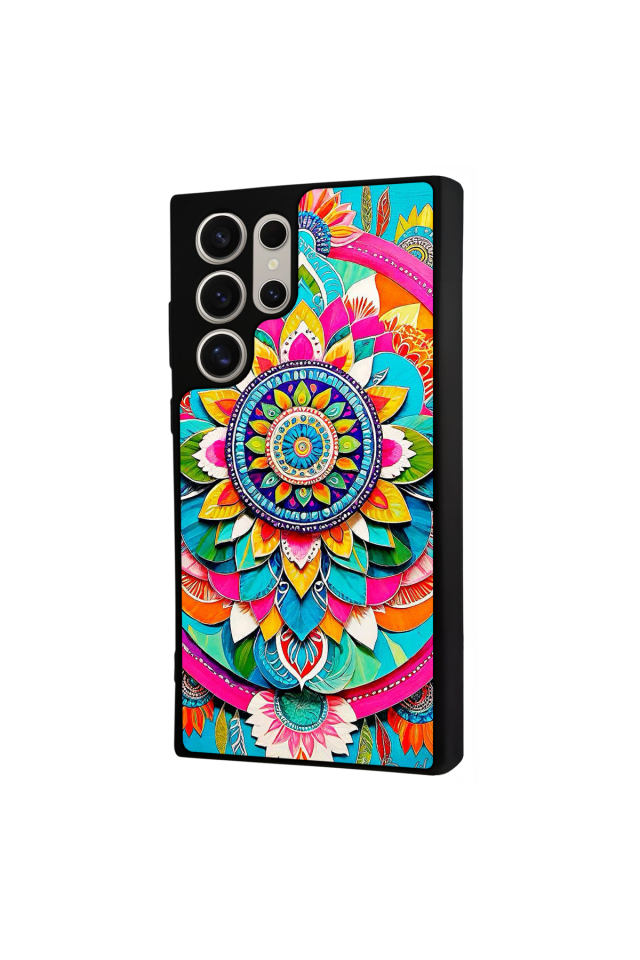 Samsung Galaxy S23 Ultra Uyumlu Mandala Tasarımlı Glossy Premium Kılıf