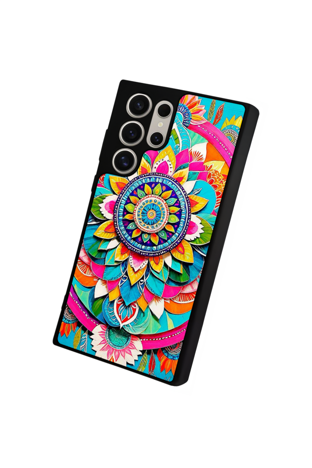 Samsung Galaxy S23 Ultra Uyumlu Mandala Tasarımlı Glossy Premium Kılıf
