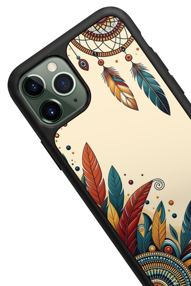 iPhone 11 Pro Uyumlu Mandala Tasarımlı Glossy Premium Kılıf