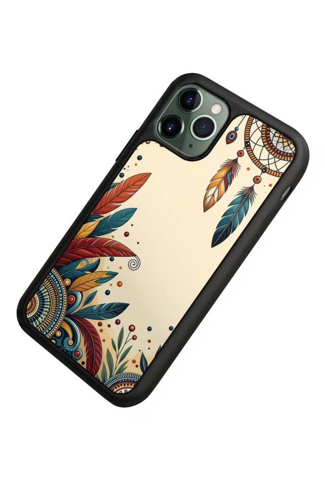 iPhone 11 Pro Uyumlu Mandala Tasarımlı Glossy Premium Kılıf