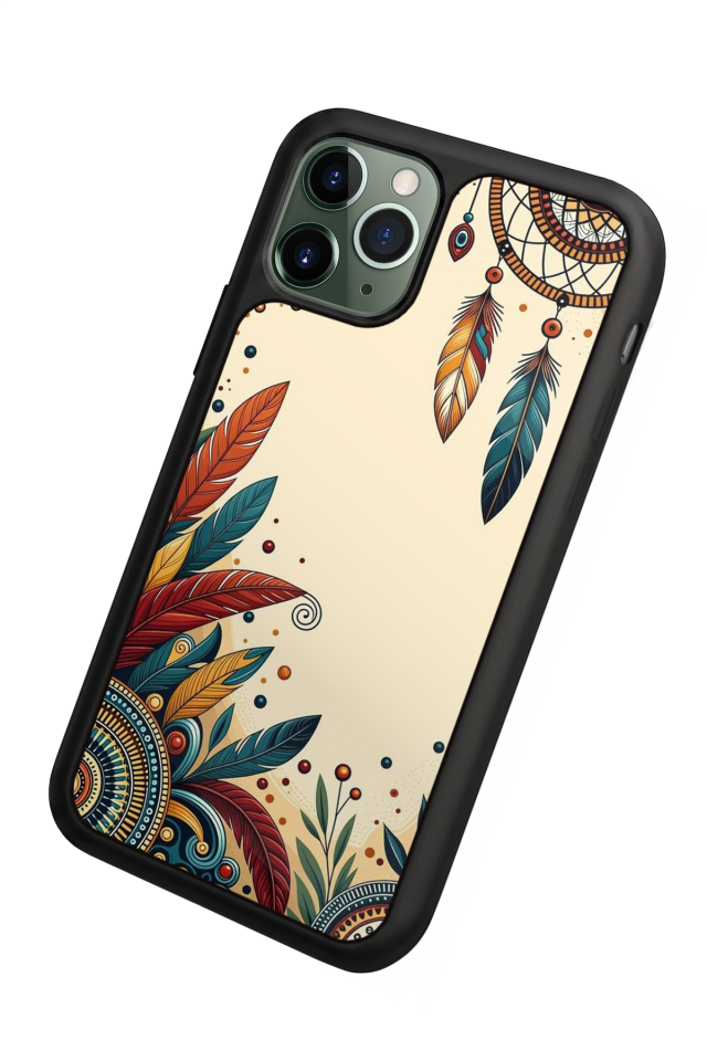 iPhone 11 Pro Uyumlu Mandala Tasarımlı Glossy Premium Kılıf