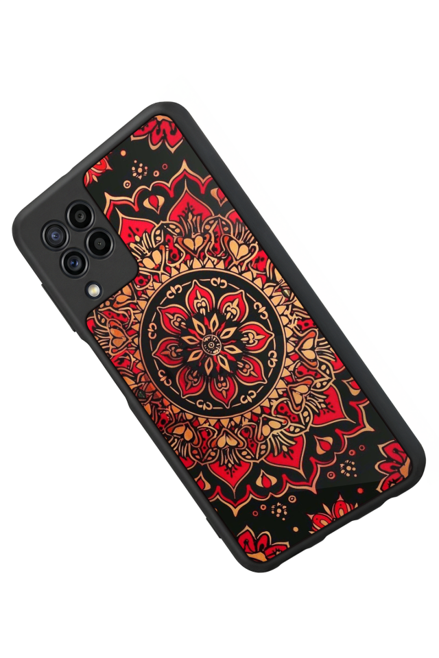 Samsung Galaxy M22 Uyumlu Mandala Tasarımlı Glossy Premium Kılıf