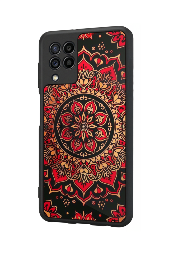Samsung Galaxy M22 Uyumlu Mandala Tasarımlı Glossy Premium Kılıf