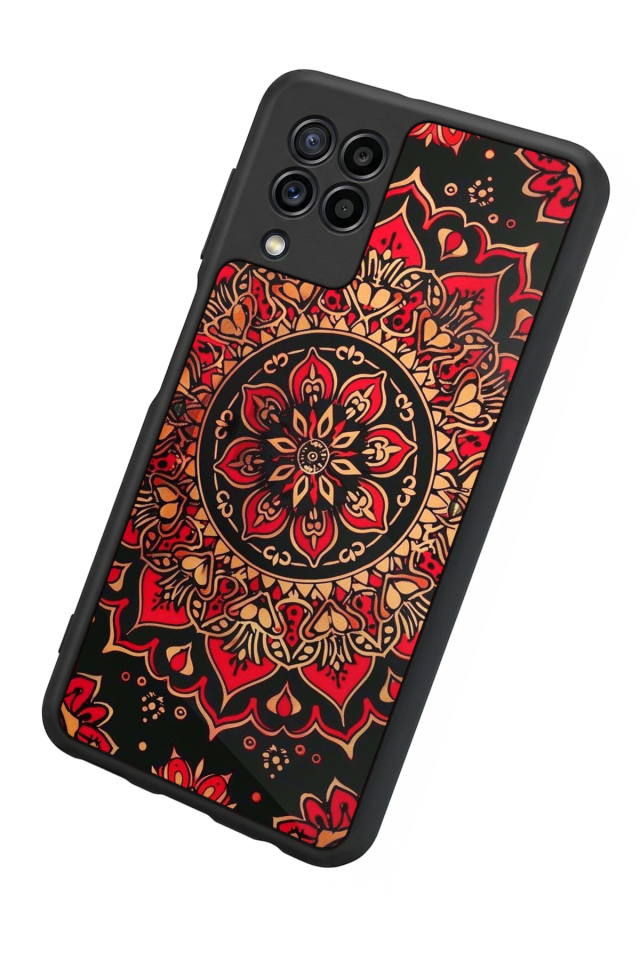 Samsung Galaxy M22 Uyumlu Mandala Tasarımlı Glossy Premium Kılıf