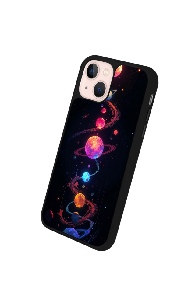 iPhone 14 Plus Uyumlu Uzay Tasarımlı Glossy Premium Kılıf