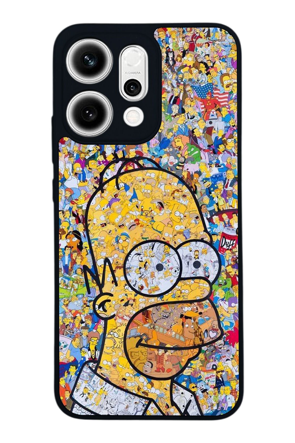 Oppo Reno 14 Uyumlu The Simpsons Tasarımlı Glossy Premium Kılıf