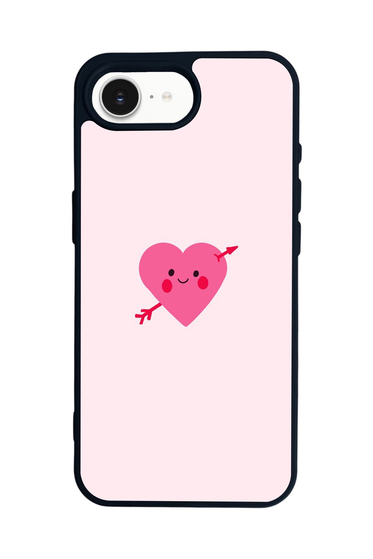 iPhone 16E Uyumlu Kalp Love Tasarımlı Glossy Premium Kılıf