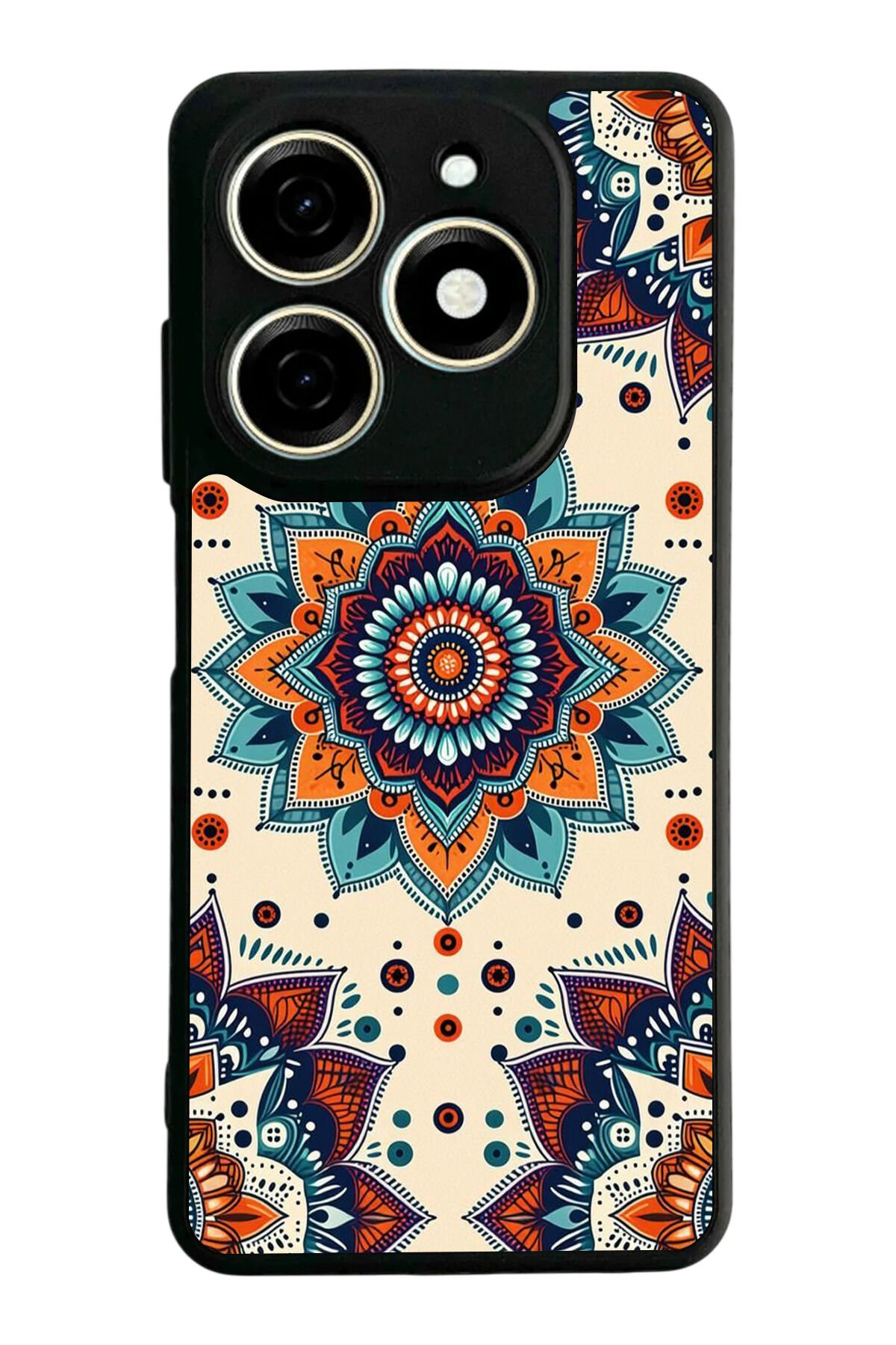 Infınıx Smart 8 Pro Uyumlu Mandaal Tasarımlı Glossy Premium Kılıf
