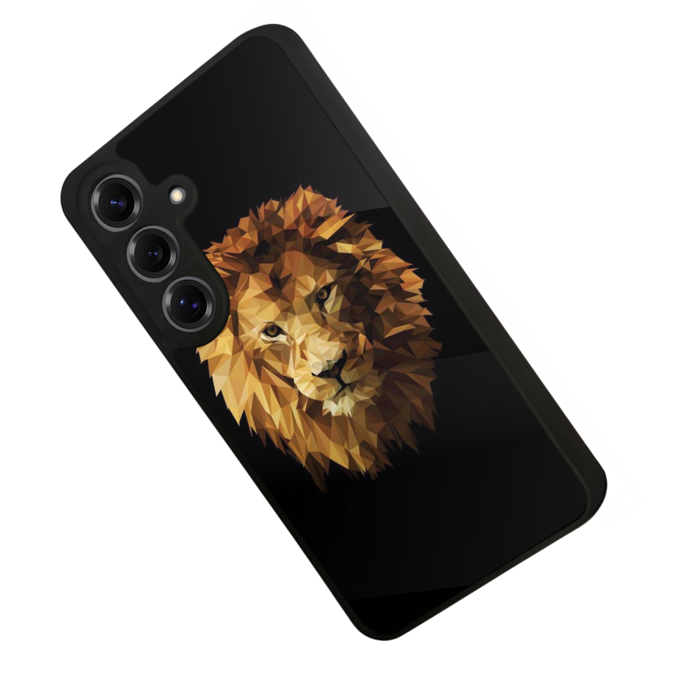 Samsung Galaxy S25 Uyumlu Aslan Tasarımlı Glossy Premium Kılıf