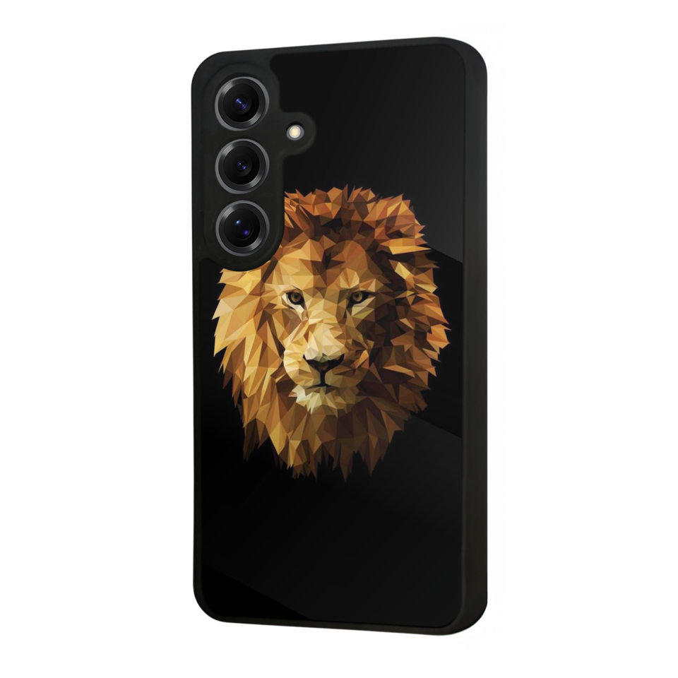 Samsung Galaxy S25 Uyumlu Aslan Tasarımlı Glossy Premium Kılıf