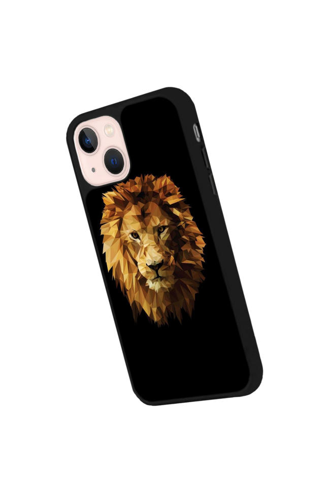 iPhone 13/14 Uyumlu Aslan Tasarımlı Glossy Premium Kılıf