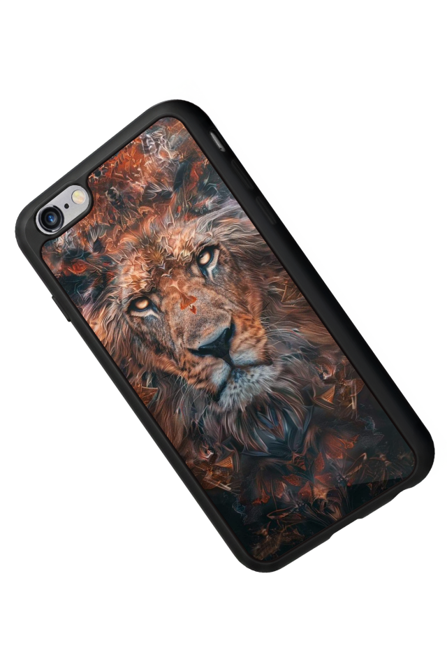 iPhone 6s Plus Uyumlu Aslan Tasarımlı Glossy Premium Kılıf