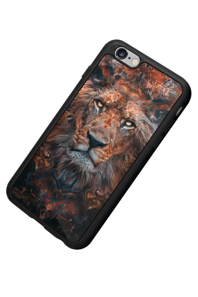 iPhone 6s Plus Uyumlu Aslan Tasarımlı Glossy Premium Kılıf