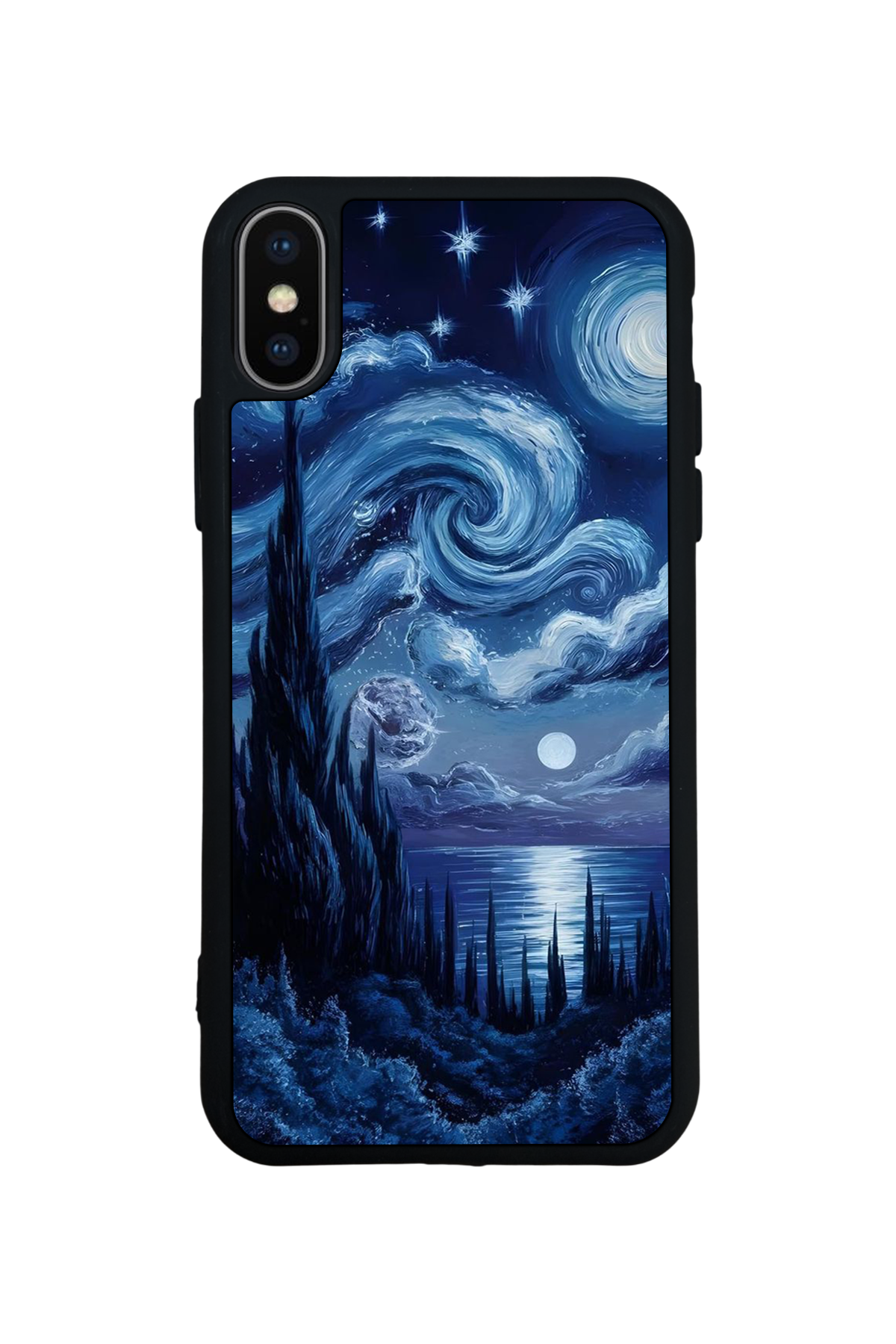 iPhone X/ XS Uyumlu Ay Tasarımlı Glossy Premium Kılıf