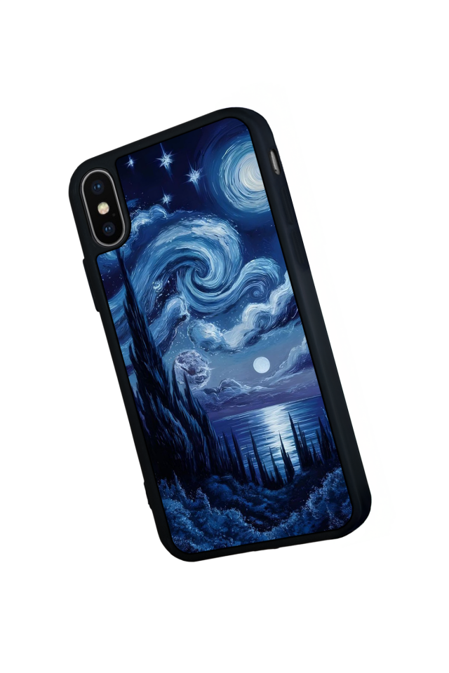 iPhone X/ XS Uyumlu Ay Tasarımlı Glossy Premium Kılıf