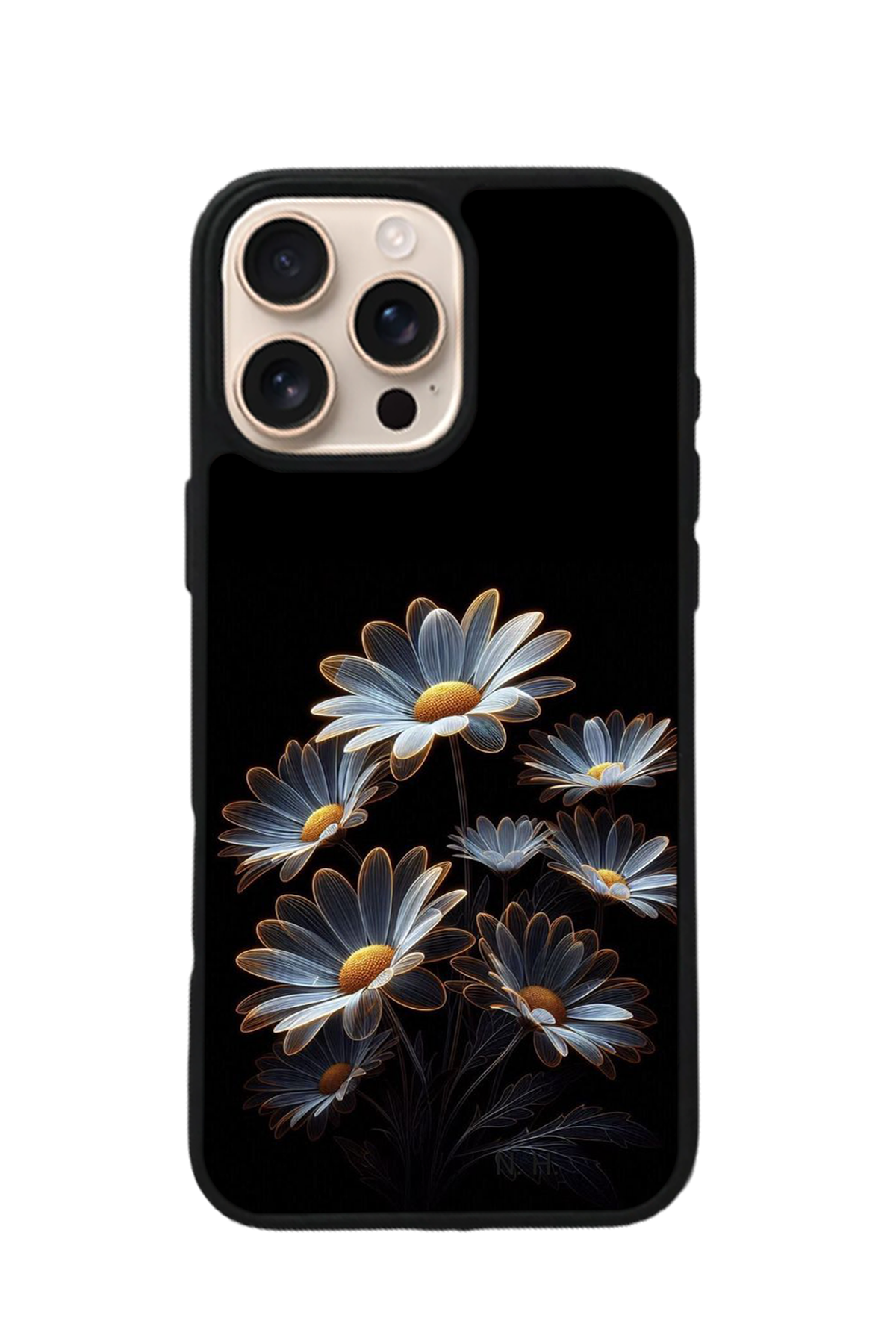 iPhone 16 Pro Max Uyumlu Cicek Tasarımlı Glossy Premium Kılıf