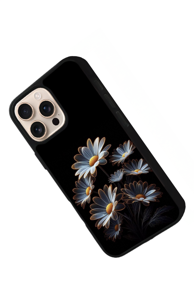 iPhone 16 Pro Max Uyumlu Cicek Tasarımlı Glossy Premium Kılıf