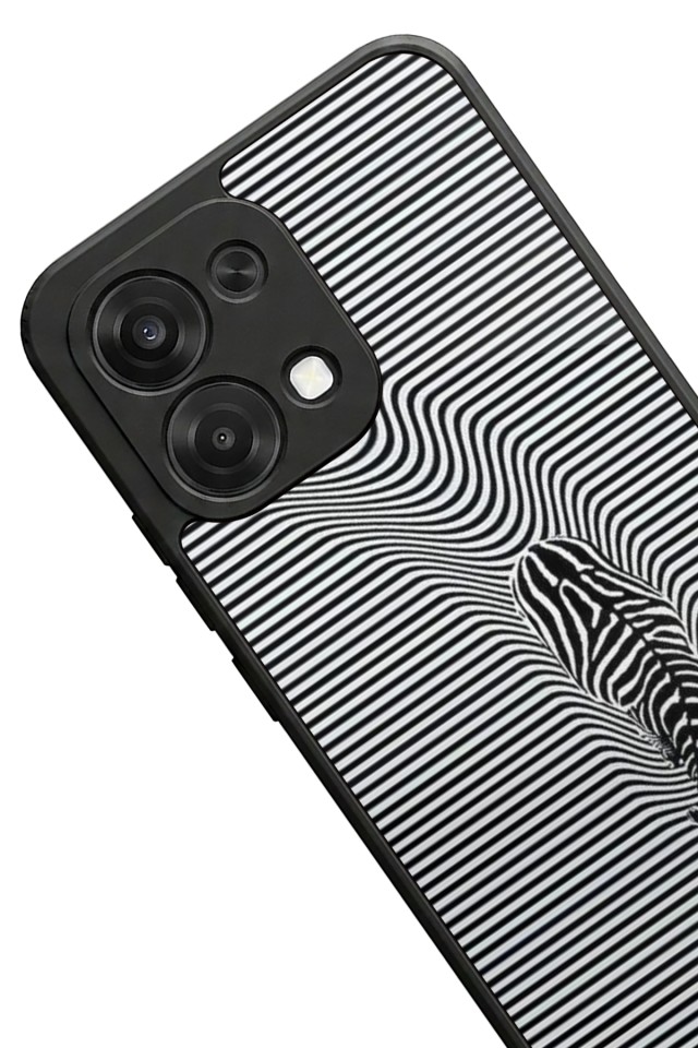 Oppo A6 Pro Uyumlu Çizgi Sanatı Tasarımlı Glossy Premium Kılıf