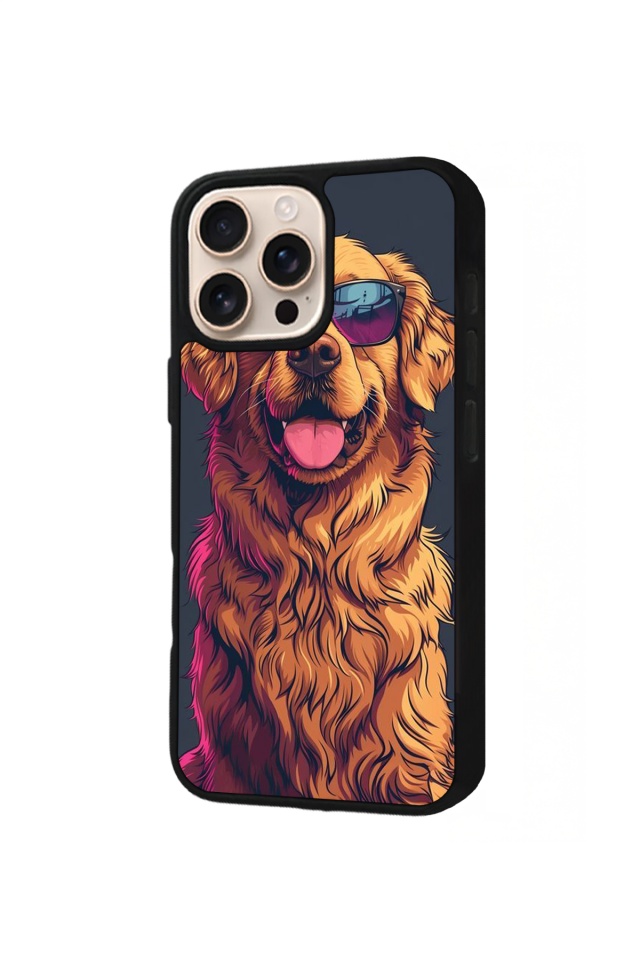 iPhone 14 Pro Uyumlu Golden Kopek Tasarımlı Glossy Premium Kılıf