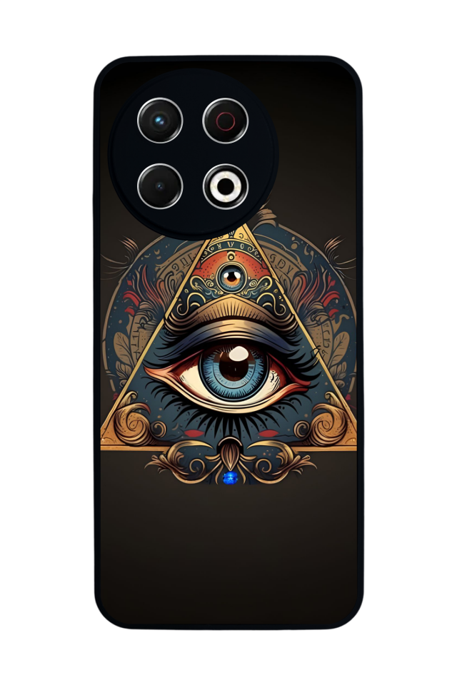 Tecno Spark 30 Pro Uyumlu Göz Tasarımlı Glossy Premium Kılıf