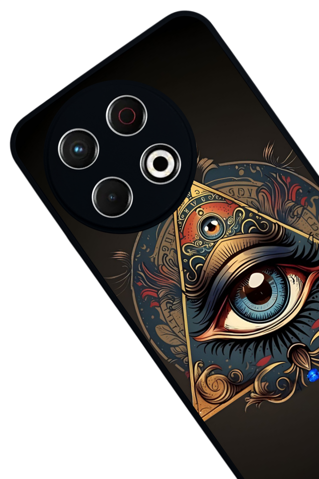 Tecno Spark 30 Pro Uyumlu Göz Tasarımlı Glossy Premium Kılıf