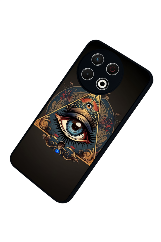 Tecno Spark 30 Pro Uyumlu Göz Tasarımlı Glossy Premium Kılıf