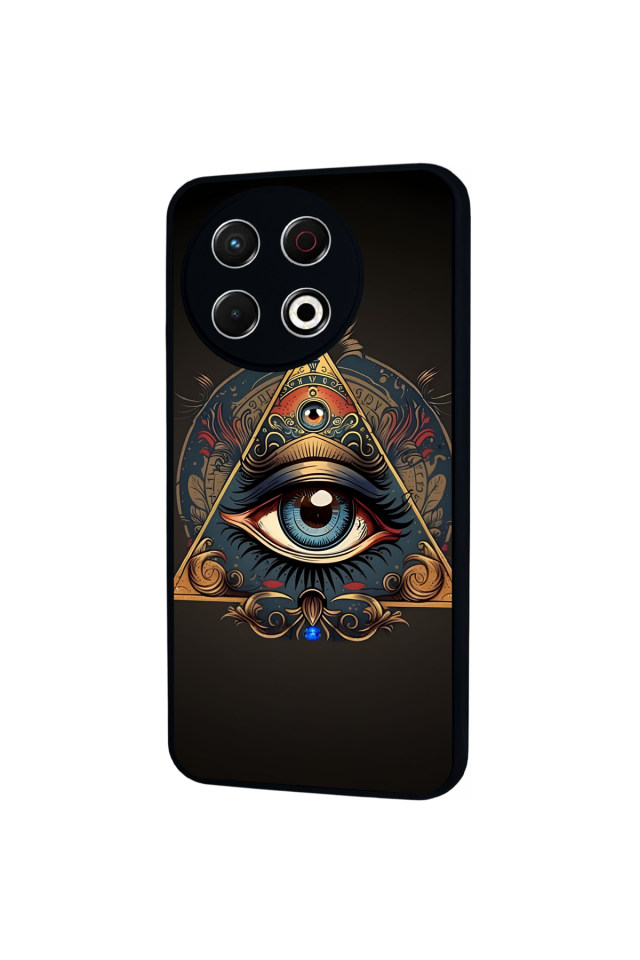 Tecno Spark 30 Pro Uyumlu Göz Tasarımlı Glossy Premium Kılıf