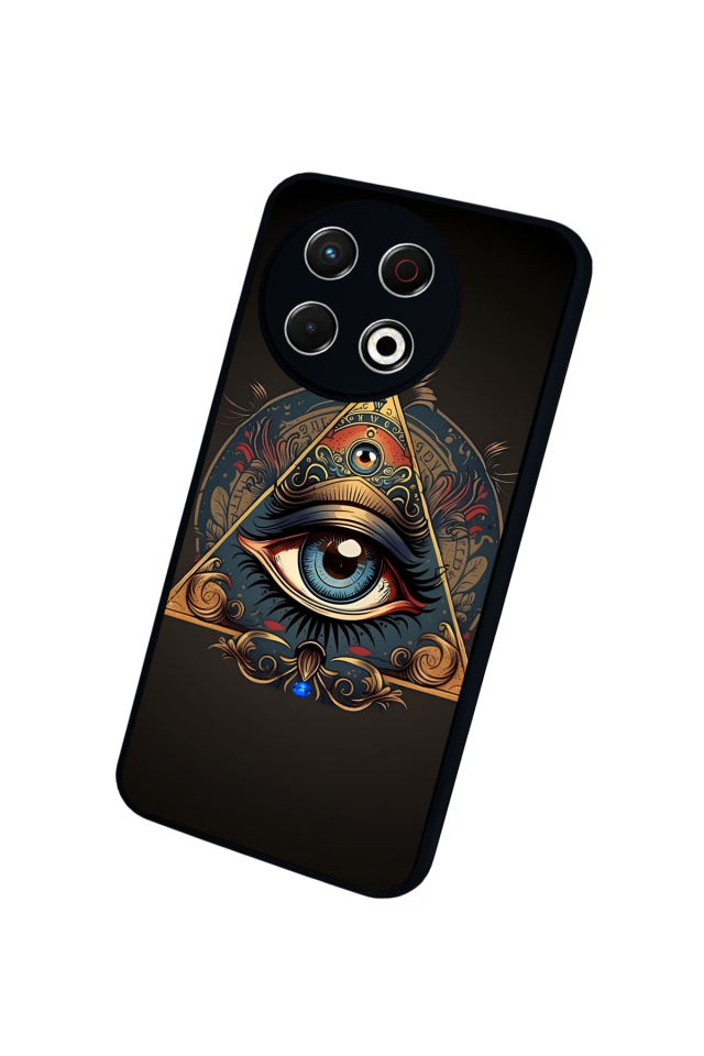 Tecno Spark 30 Pro Uyumlu Göz Tasarımlı Glossy Premium Kılıf