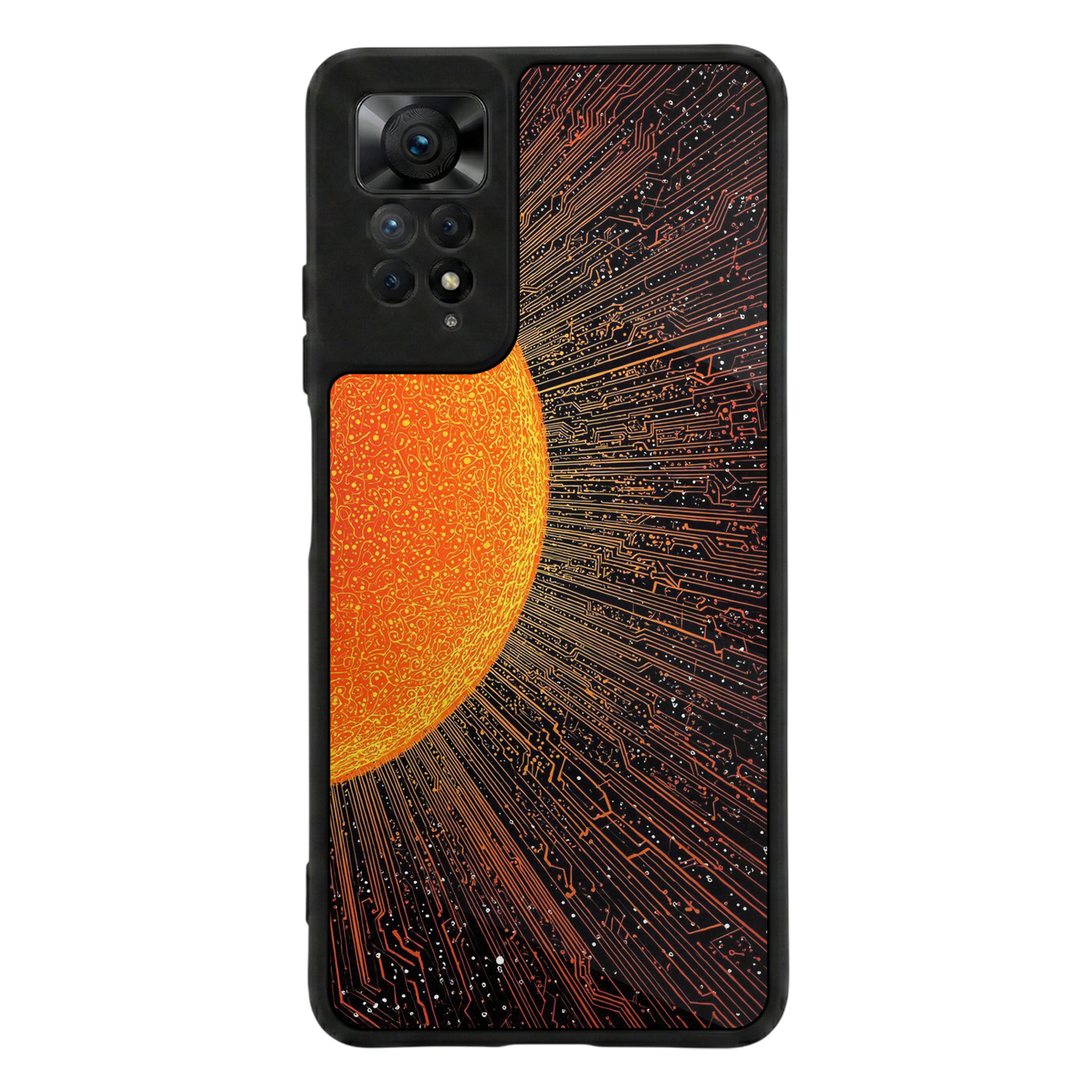 Xiaomi Redmi Note 11 Pro Uyumlu Güneş Tasarımlı Glossy Premium Kılıf