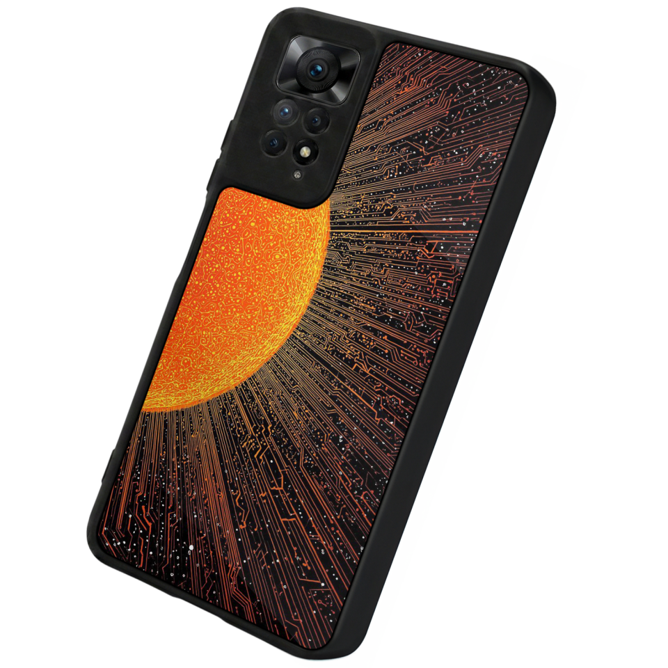 Xiaomi Redmi Note 11 Pro Uyumlu Güneş Tasarımlı Glossy Premium Kılıf