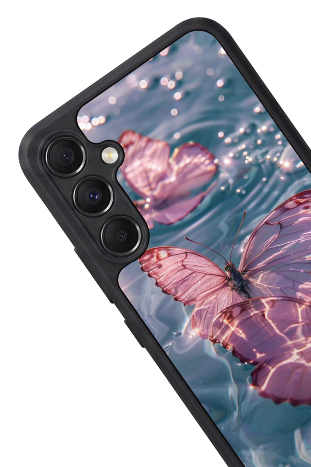 Samsung Galaxy A34 Uyumlu Kelebek Tasarımlı Glossy Premium Kılıf