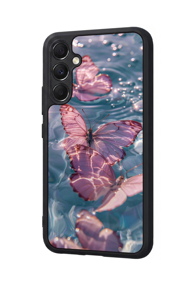 Samsung Galaxy A34 Uyumlu Kelebek Tasarımlı Glossy Premium Kılıf
