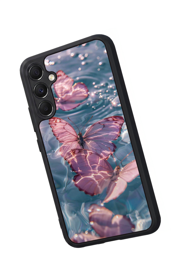 Samsung Galaxy A34 Uyumlu Kelebek Tasarımlı Glossy Premium Kılıf