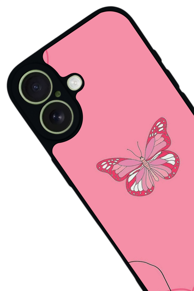 iPhone 17 Uyumlu Kelebek Tasarımlı Glossy Premium Kılıf