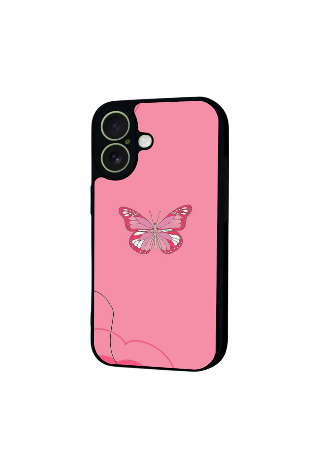 iPhone 17 Uyumlu Kelebek Tasarımlı Glossy Premium Kılıf
