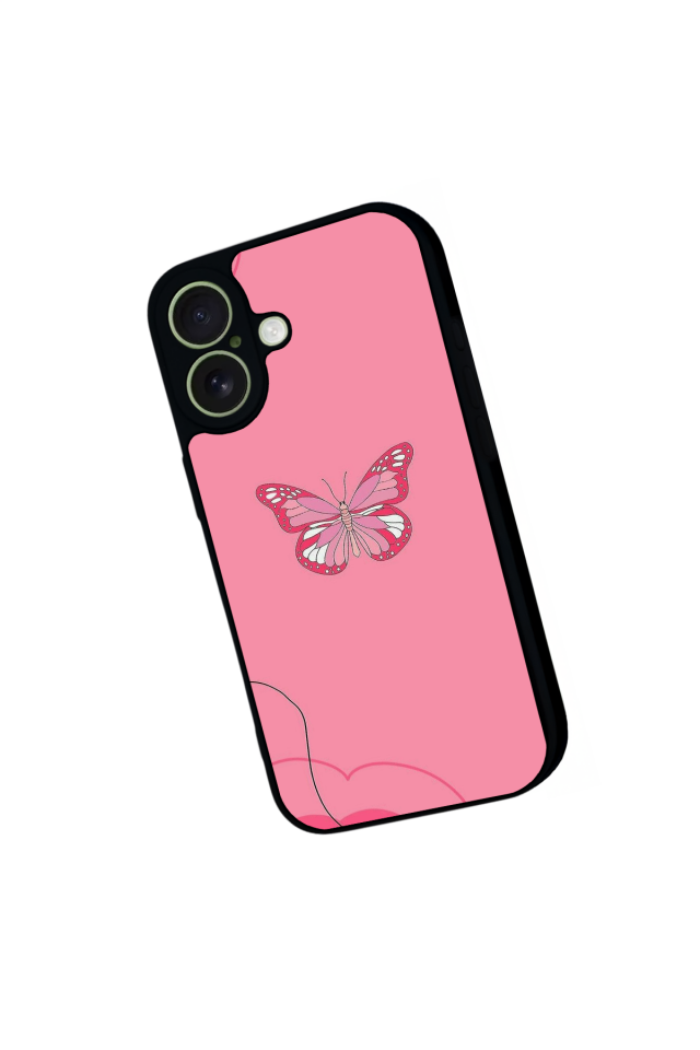 iPhone 17 Uyumlu Kelebek Tasarımlı Glossy Premium Kılıf