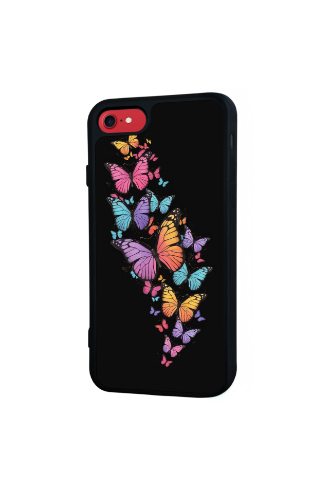 iPhone 7 Uyumlu Kelebek Tasarımlı Glossy Premium Kılıf