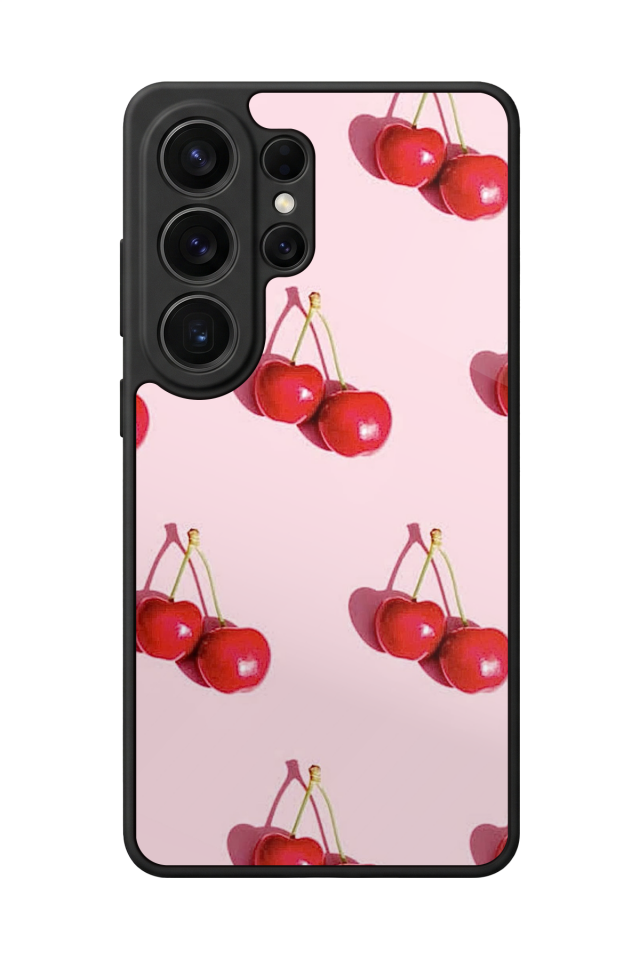 Samsung Galaxy S26 Ultra Uyumlu Kiraz Tasarımlı Glossy Premium Kılıf