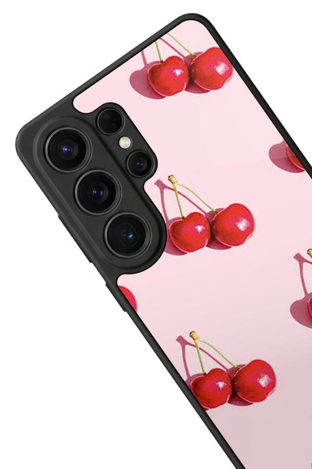 Samsung Galaxy S26 Ultra Uyumlu Kiraz Tasarımlı Glossy Premium Kılıf