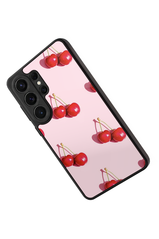 Samsung Galaxy S26 Ultra Uyumlu Kiraz Tasarımlı Glossy Premium Kılıf