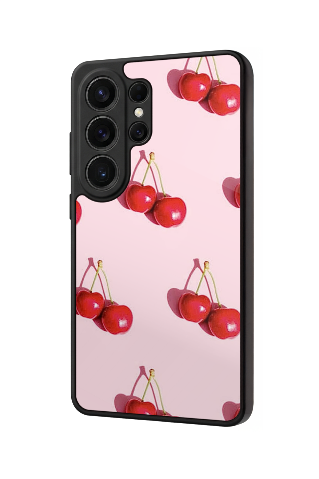 Samsung Galaxy S26 Ultra Uyumlu Kiraz Tasarımlı Glossy Premium Kılıf