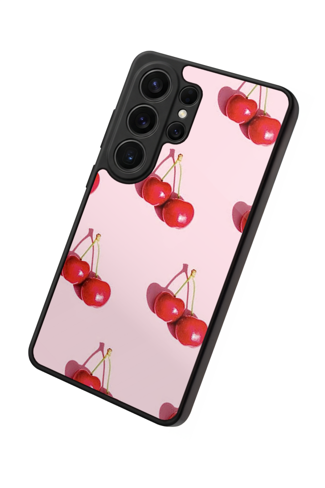 Samsung Galaxy S26 Ultra Uyumlu Kiraz Tasarımlı Glossy Premium Kılıf