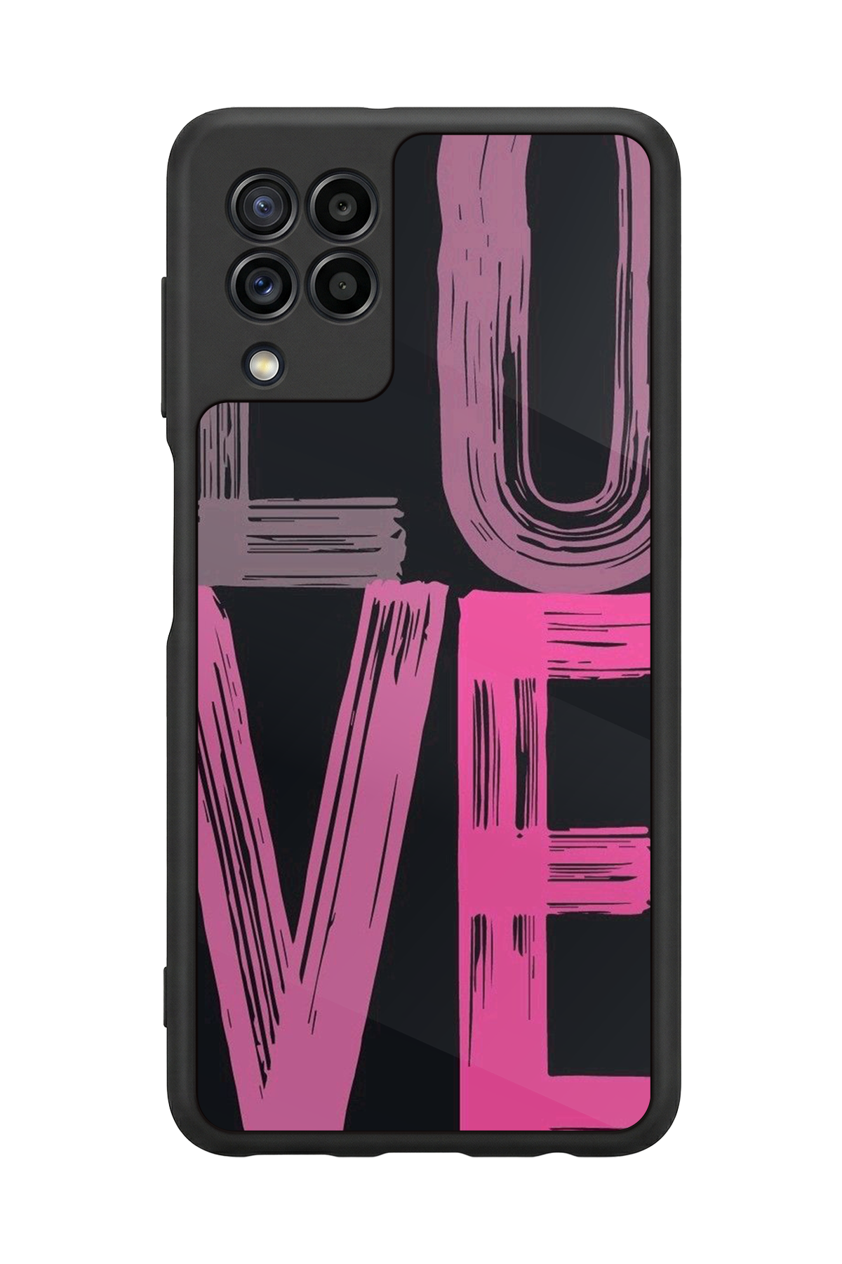 Samsung Galaxy M22 Uyumlu Love Tasarımlı Glossy Premium Kılıf