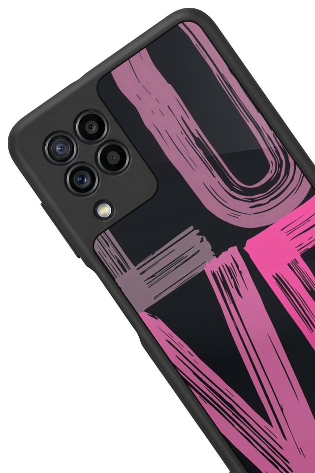 Samsung Galaxy M22 Uyumlu Love Tasarımlı Glossy Premium Kılıf