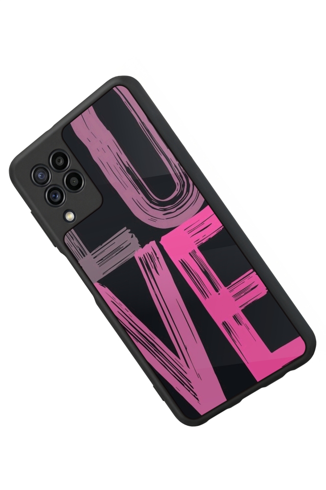 Samsung Galaxy M22 Uyumlu Love Tasarımlı Glossy Premium Kılıf