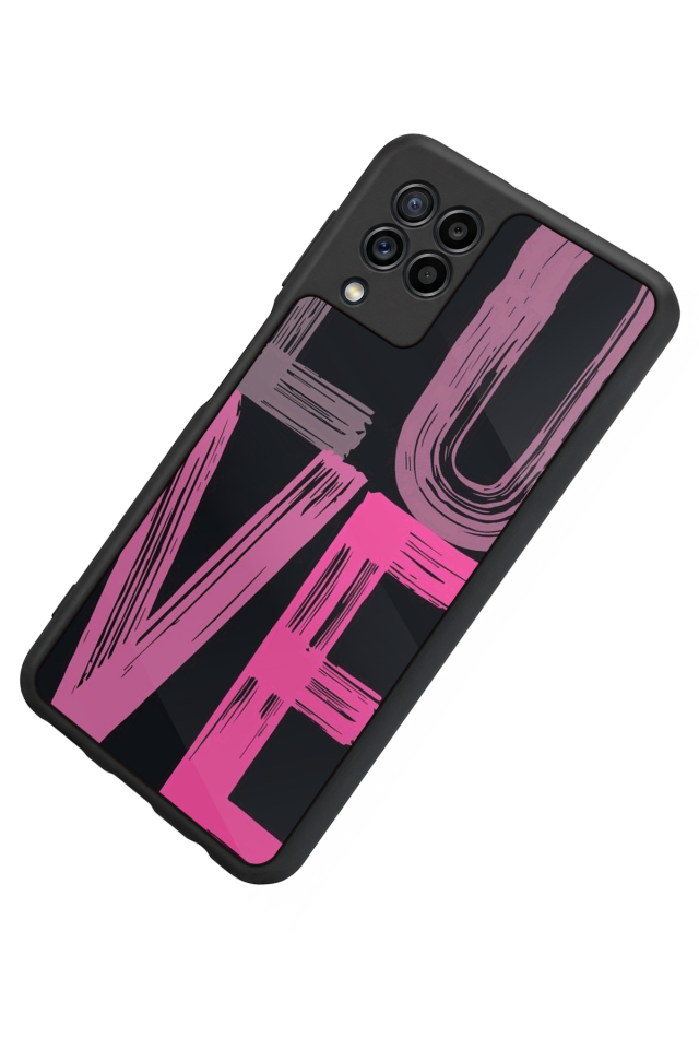 Samsung Galaxy M22 Uyumlu Love Tasarımlı Glossy Premium Kılıf