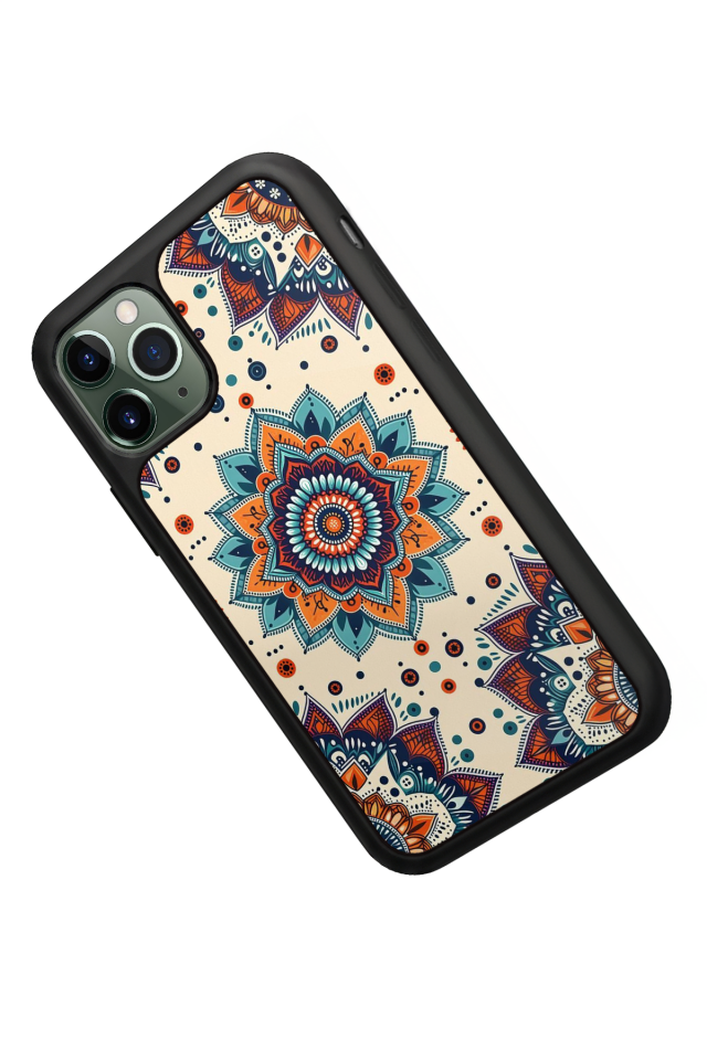 iPhone 11 Pro Uyumlu Mandaal Tasarımlı Glossy Premium Kılıf